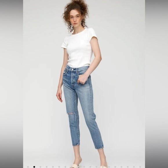 Moussy JULIAN LIGHT OZ TAPERED-HI Jeans in size 26 NWT - Picture 6 of 11